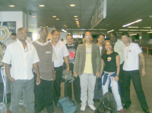 Chegada dos Mestres de Capoeira do Rio de Janeiro em Brasília, onde encontramos representantes de MG e ES